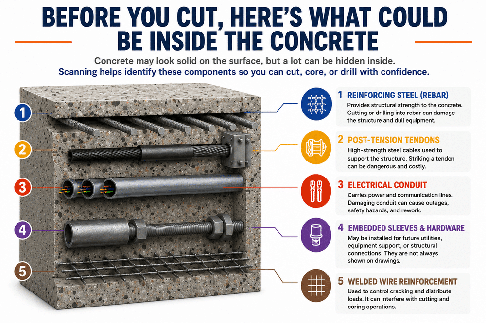 what is hidden inside concrete